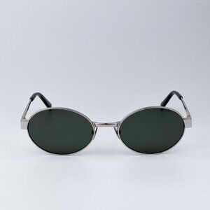 Saint Laurent SL692 002 Men BRAND NEW Sunglasses Silver Grey Oval